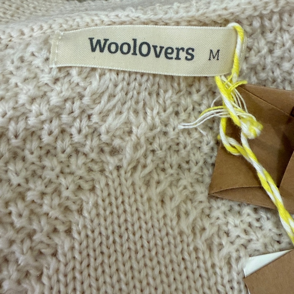 WOOLOVERS BOYFRIEND ARAN CARDIGAN ARAN CREAM - M - Picture 4 of 4
